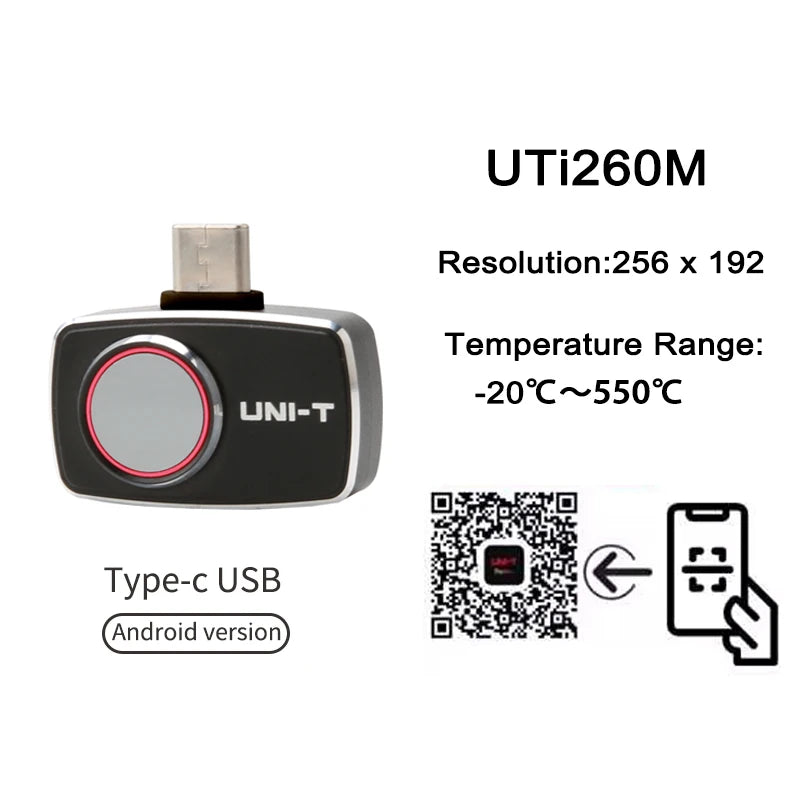 Termógrafo UNI-T UTi260M / UTi256M (256x192) para Celular - Reparación Circuitos Electrónicos PCB, Test Calefacción