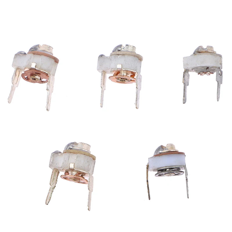 Capacitor Cerámico Variable Trimmer 5mm Ajustable (3pF-30pF) - Pack 5 Unidades (Valores Surtidos)