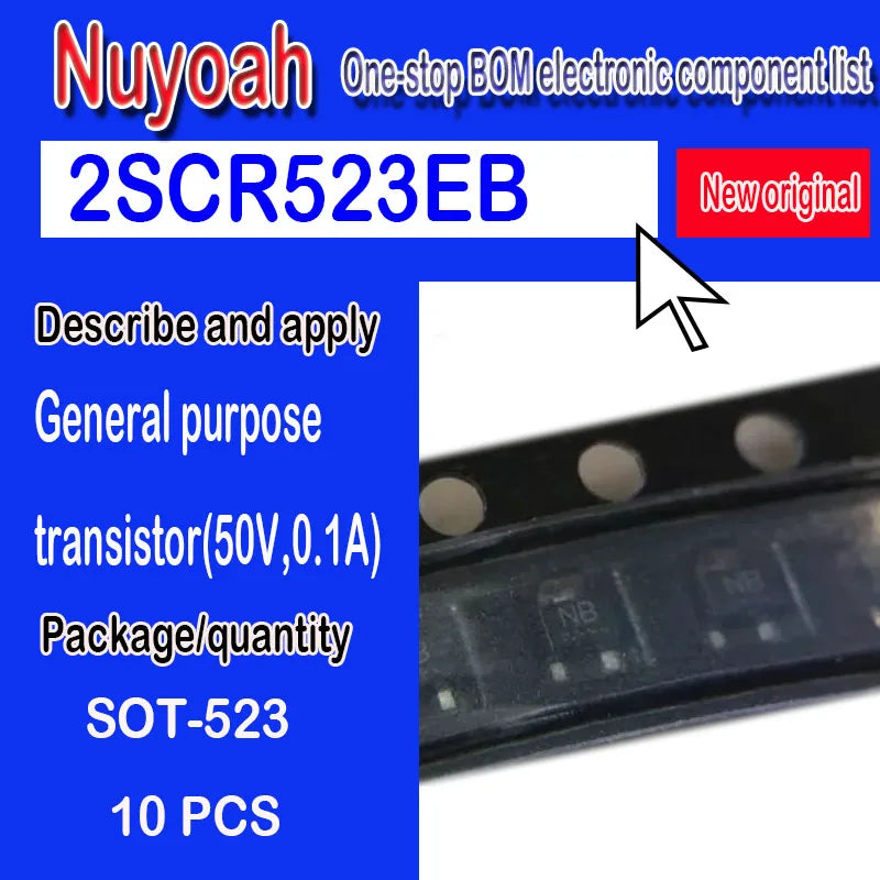 Lote 10 Pcs Transistor NPN 2SCR523EB (NB) SMD SOT-523 50V 200mA