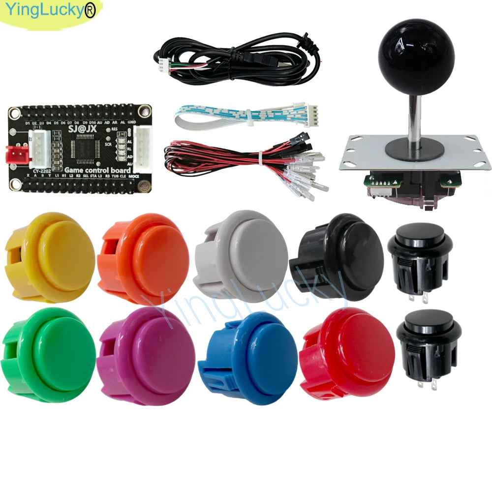 Kit DIY Joystick Arcade (Copia Sanwa) para Neo Geo/Raspberry Pi/XBOX360/Android/PS3 (Controlador USB Zero Delay)