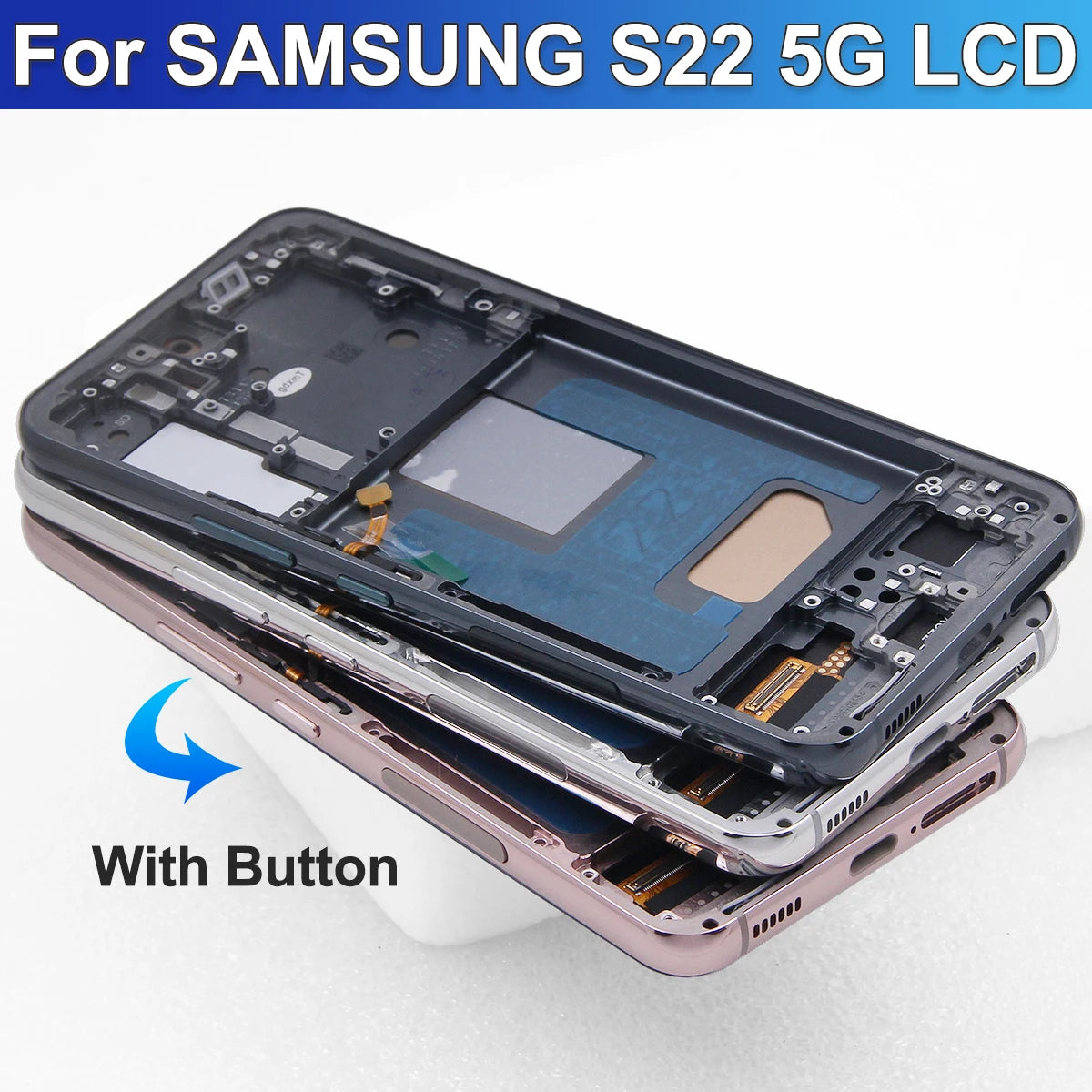S22 para Samsung probado para S22 5G S901B S901U S901W S901N S901E pantalla LCD reemplazo del ensamblaje del digitalizador de pantalla táctil
