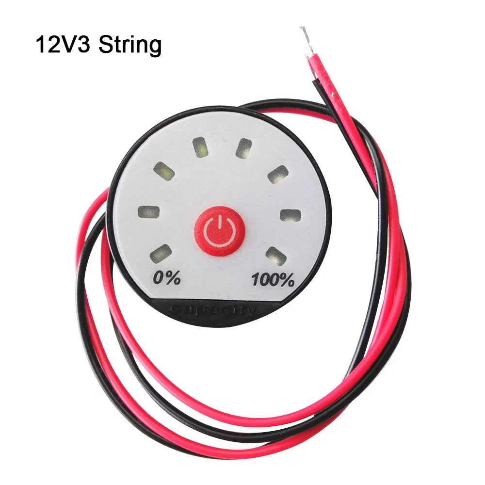 Indicador Capacidad Batería LED (1S-13S) - Tester Carga Plomo-Ácido/Litio (Li-Po/Li-ion) 12V/24V/48V