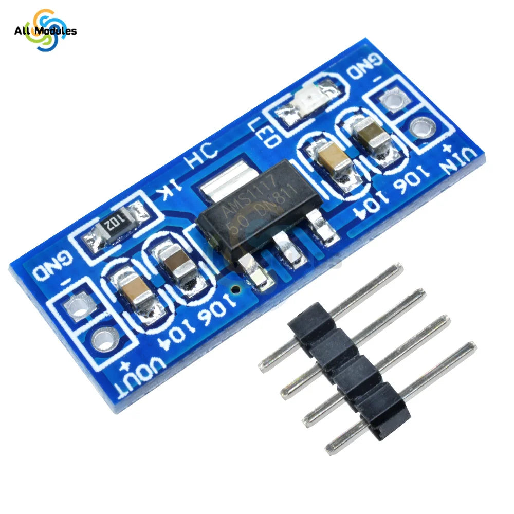 Módulo Convertidor Buck AMS1117 SMD DC-DC 4.75-12V a 1.2V/1.5V/1.8V/2.5V/3.3V/5.0V Step-Down para Arduino