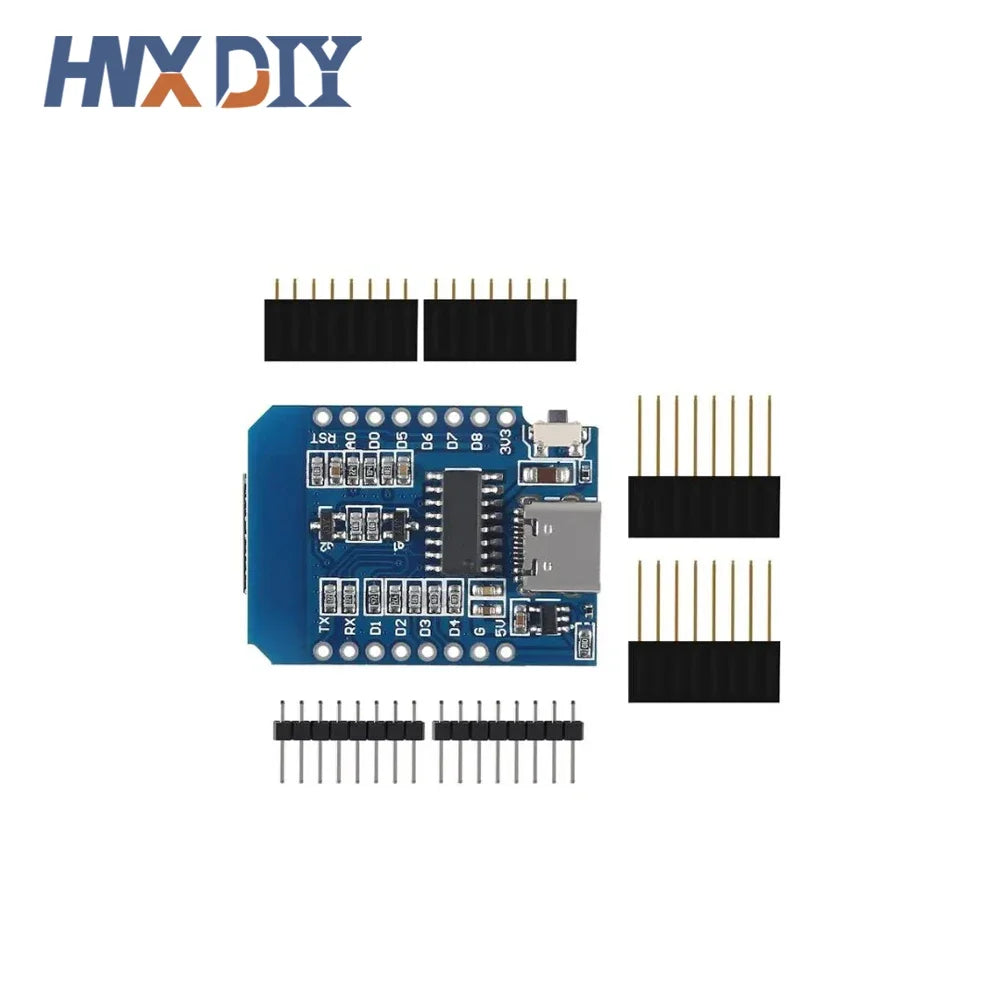 Lote 1-10 Pcs Placa Desarrollo Wemos D1 Mini NodeMCU ESP8266 (ESP-12F) CH340 V2 USB WiFi 3.3V IoT + Pines