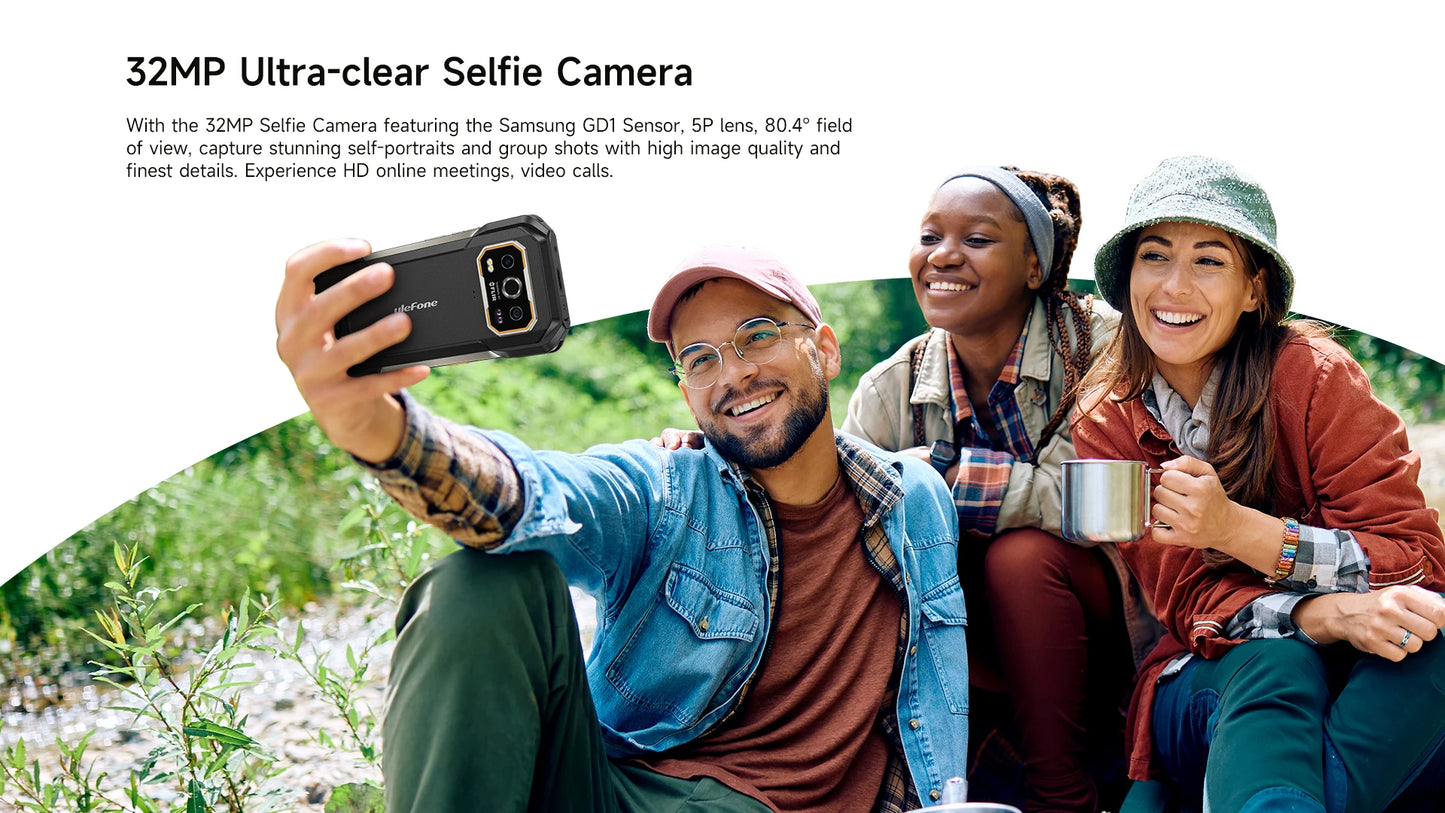 Celular Rugged Ulefone Armor 27T Pro 5G con Cámara Térmica FLIR® - 10600mAh, Android 14, 24GB/256GB, NFC