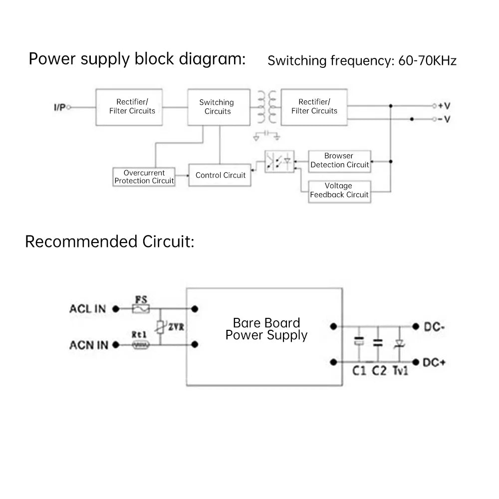 Módulo Fuente Alimentación Buck AC 110V/220V/230V a DC 5V/12V/24V Convertidor