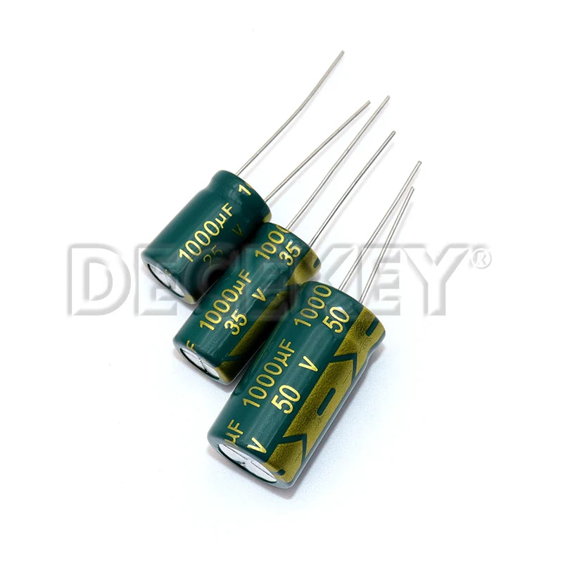 Capacitor Electrolítico Aluminio Alta Frecuencia Bajo ESR (1000uF, 25V/35V/50V) - Pack 10 Unidades