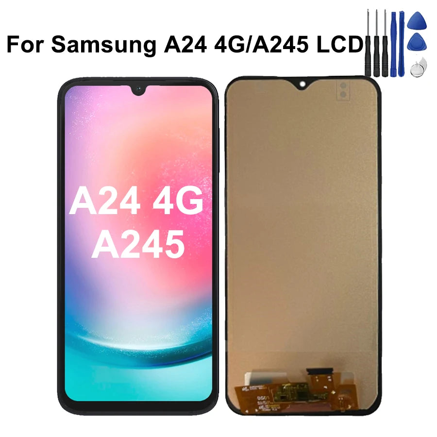 Pantalla LCD OLED para Samsung A24 4G A245 A245F A245M A245N, montaje de digitalizador táctil de pantalla LCD de repuesto