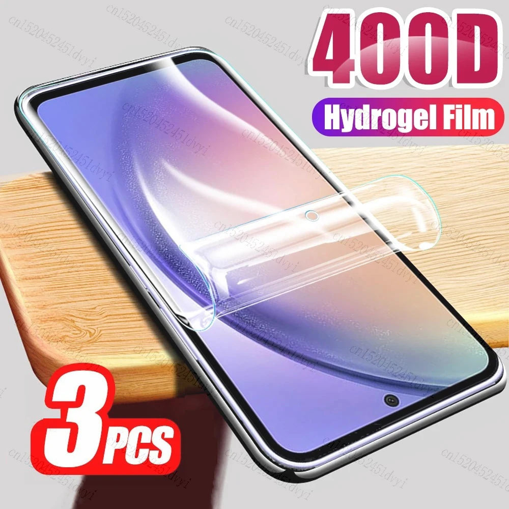 Film Protector Pantalla Hidrogel para Samsung Galaxy S6/S7 Edge / S8 / S9 / S10 Lite / S10E / S20 Plus (Pack 3 Unidades)