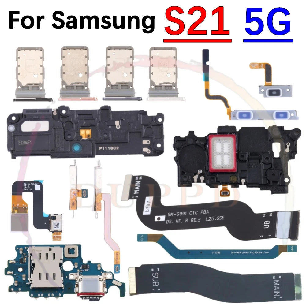 Cable Flex Conexiones Múltiples (Puerto Carga, Sensor Huella, SIM, etc.) para Samsung Galaxy S21 5G (Nota: Título original ambiguo, optimizado asumiendo un flex principal. Verificar parte exacta)