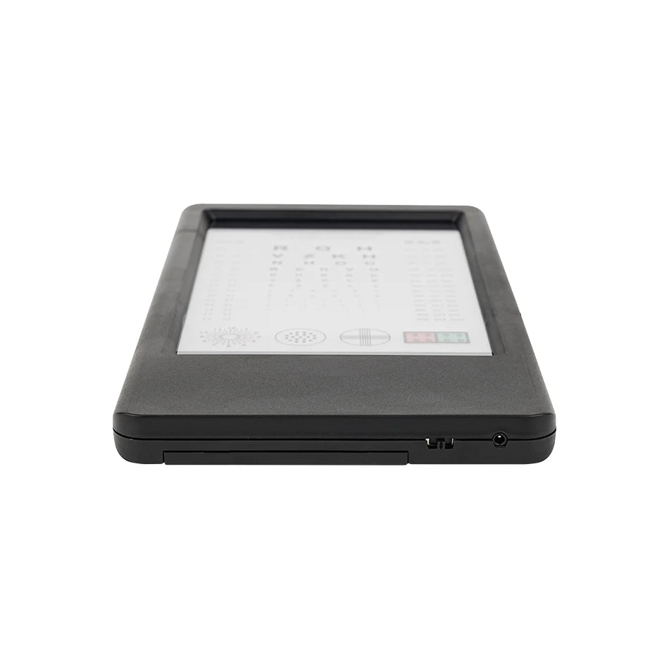 Tester Visión Cercana Recargable (30cm) CP-37C - Cartilla Doble Cara (Letras/Anillos E) con Adaptador AC