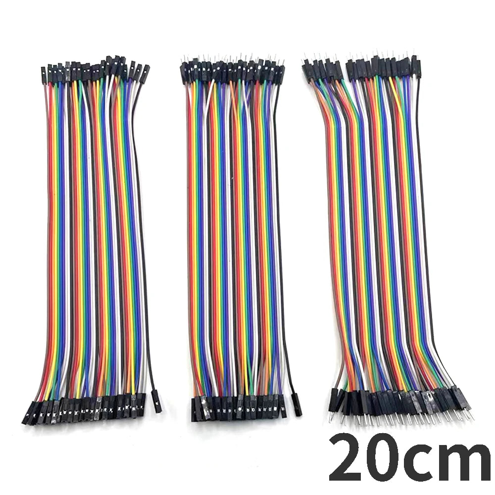 Cable Jumper Dupont (40-120 Unidades) Macho-Macho / Hembra-Hembra / Macho-Hembra para Arduino DIY Kit