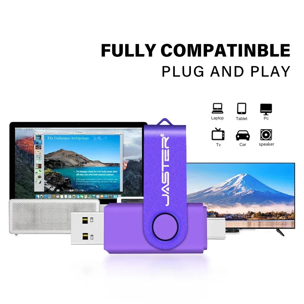 Memoria USB Flash Drive Pendrive Tipo C (32GB/64GB/128GB) con Llavero Regalo Empresarial