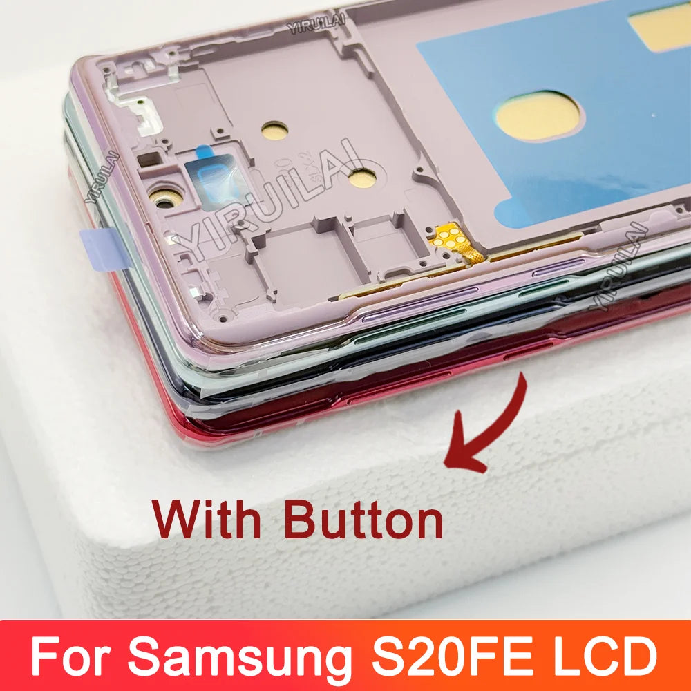 TFT S20FE LCD para Samsung S20 FE pantalla LCD SM-G781 G7810 G781U G781B con marco de pantalla táctil reemplazo del ensamblaje del digitalizador