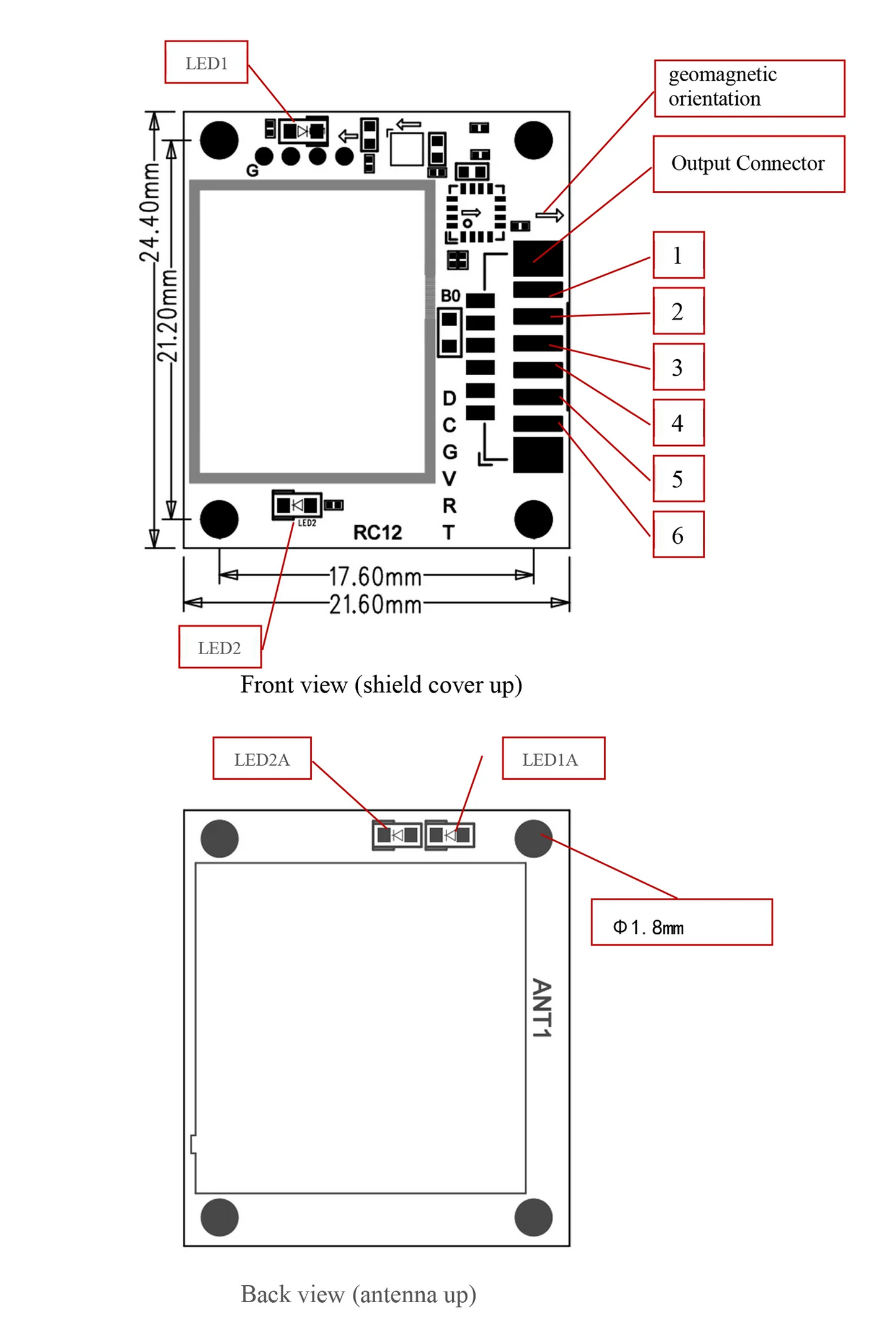 Módulo GNSS UAV UBLOX M10 (GPS/BDS/GLONASS/GALILEO, 18Hz) con Compás Multi-Sistema para Drones