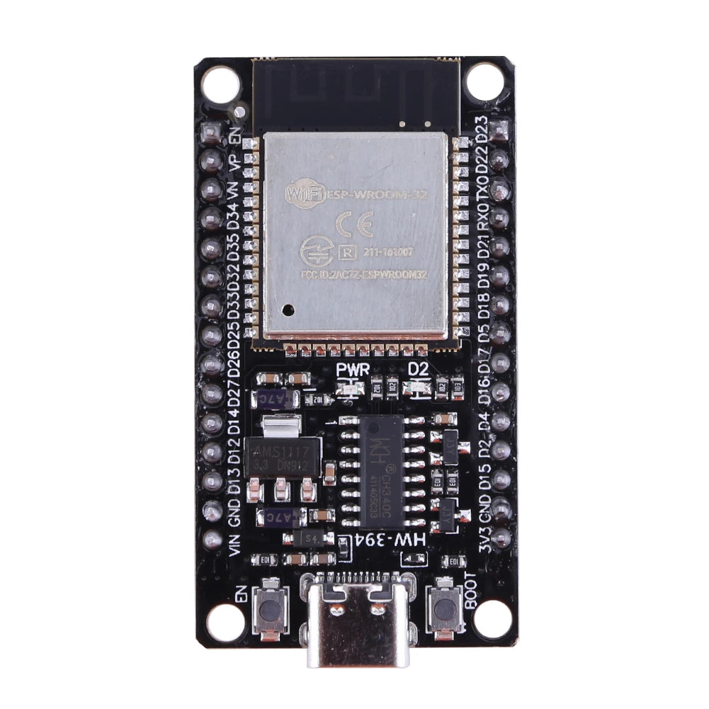 Placa Desarrollo ESP32 (30 Pines, ESP32-WROOM-32S/32D) Módulo Inalámbrico WiFi Bluetooth Doble Núcleo Bajo Consumo
