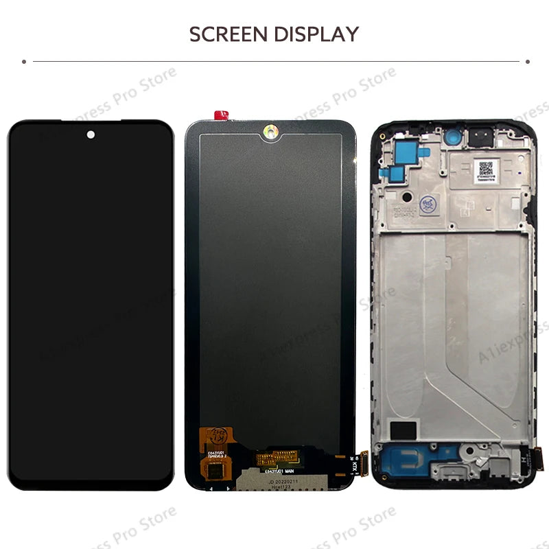 AMOLED LCD For Xiaomi Redmi Note 10 4G 10S LCD Display Touch Screen Digitizer Assembly For Redmi Note10S M2101K7AI M2101K7BG