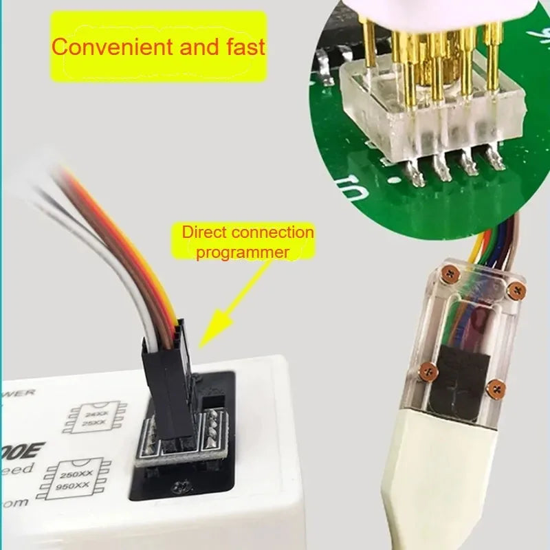 Cable Sonda Programación/Grabación Chip SIOC8/SOP8/WSON8/QDFN8/VSOP8/VSOIC8 Aguja Resorte