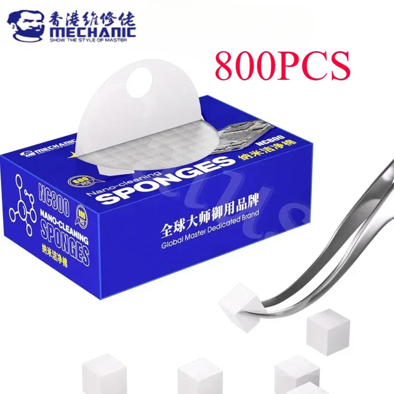 Esponja Limpieza Nano Mechanic NC800 (Sin Residuos) para Pantalla Teléfono/PCB/Vidrio Trasero/Cámara/Flux Soldadura