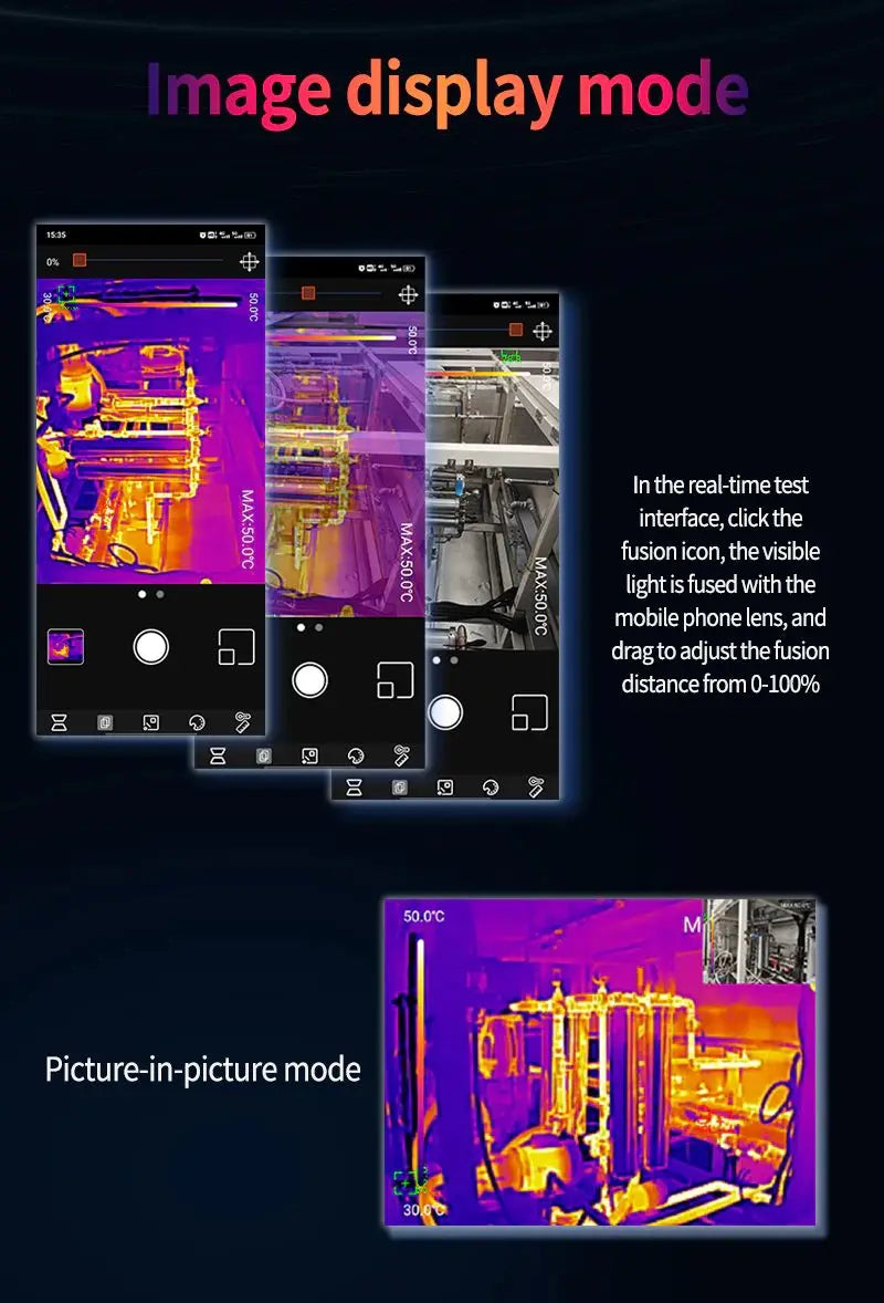 Termógrafo UNI-T UTi260M para Smartphone (Tipo C) - Cámara Térmica Infrarroja Tuberías/Circuitos PCB (No iPhone)