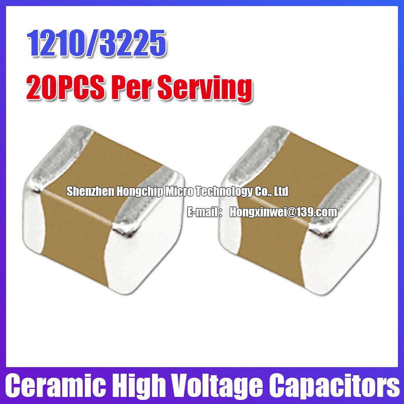 Capacitor Cerámico Alto Voltaje SMD 1210 (22uF 226K, 63V/100V, X7R 10%) MLCC No Polar - Pack 20 Unidades
