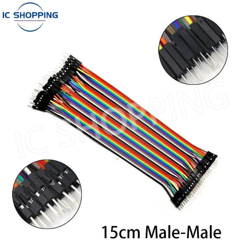 Cable Jumper Dupont (40 Unidades) Macho-Macho / Hembra-Hembra / Macho-Hembra para Arduino DIY Kit