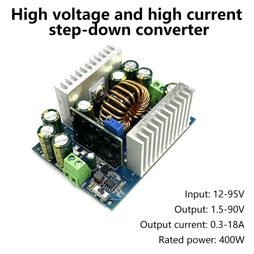Módulo Convertidor Buck DC 12-95V a 1.5-90V 18A Regulador Voltaje Ajustable