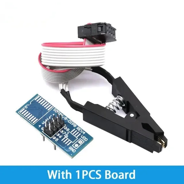 Kit Clip Test SOIC8/SOP8 para Programador USB CH341A EEPROM/Flash 93Cxx/25Cxx/24Cxx