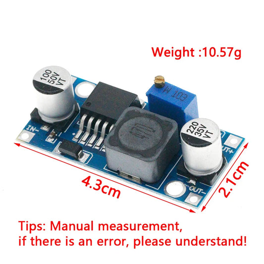 Módulo Fuente Alimentación Step-Down LM2596S DC-DC 3A Ajustable 24V/12V/5V/3V para Arduino