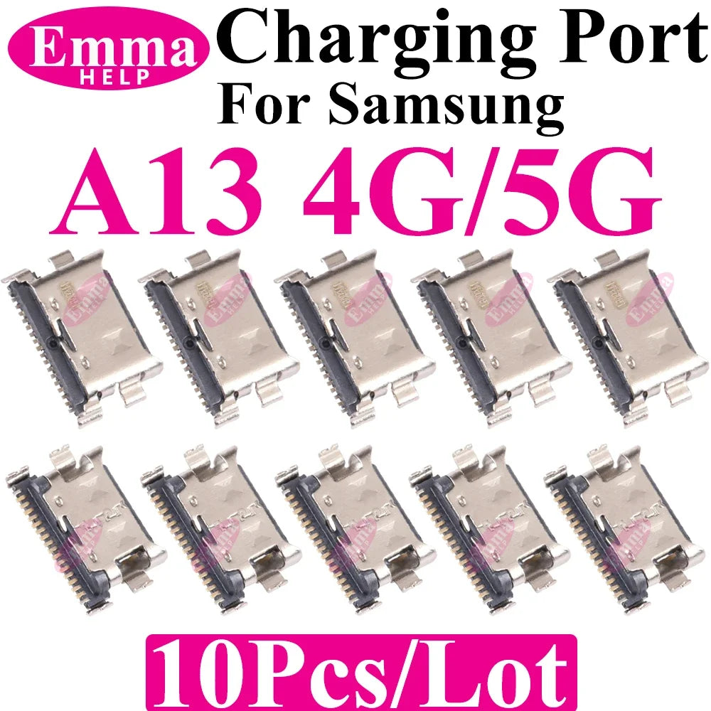 10 Uds conector de puerto de carga Original para Samsung A15 A05S A25 A35 A55 A13 A04S A14 A23 A33 A24 A34 A54 A53 Pin de cargador USB Plu
