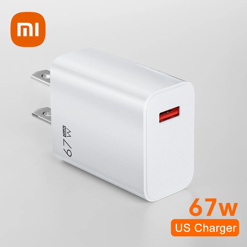 Cargador Xiaomi Original 67W Carga Rápida GaN USB-C PD (EU/US/UK) + Cable USB-C