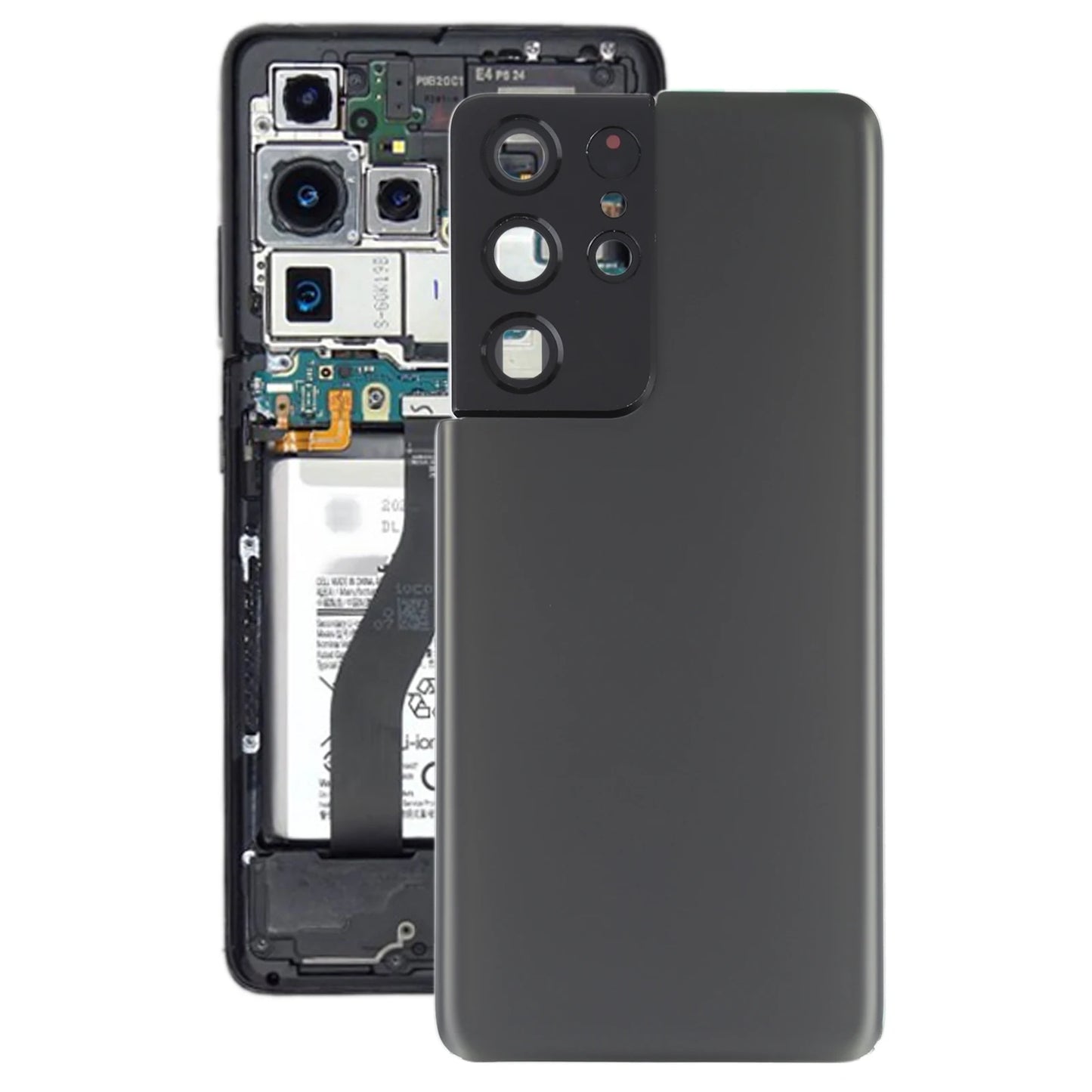Tapa Trasera Batería con Cubierta Lente Cámara para Samsung Galaxy S21 Ultra 5G (Repuesto Reparación Teléfono)