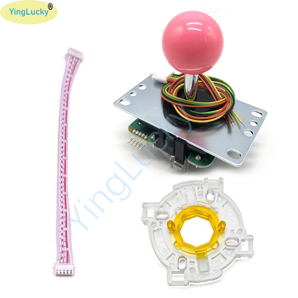 Joystick Original Sanwa JLF-TP-8YT Fighting Stick con Topball y Cable 5 Pines para Jamma Arcade/PC/PS3/PS4/XBOX DIY
