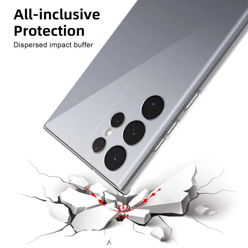 Funda Carcasa Silicona Suave Transparente para Samsung Galaxy A12/A13/A23/A52/A52S/A53/A54/A55 / S20 FE / S21-S25 Ultra / Note 20 Ultra