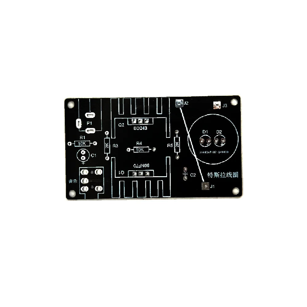Kit DIY Mini Bobina Tesla Musical 15W (15-24V DC) - Parlante Plasma y Transmisión Inalámbrica (1 Set)