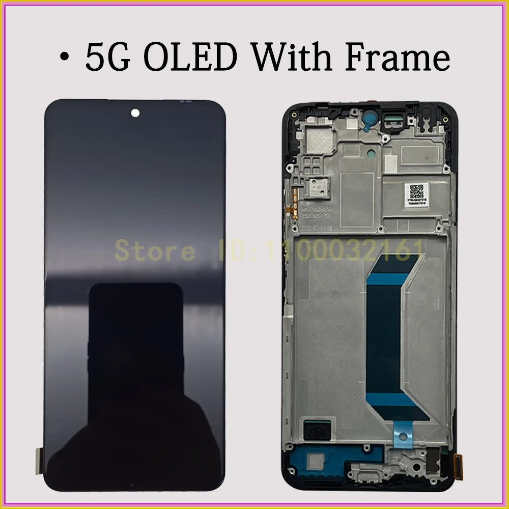 6.67" Tested Display For Redmi Note 12 LCD Screen 22111317G Digitizer For Redmi Note 12 4G 5G LCD Display 23028RA60L Replacement