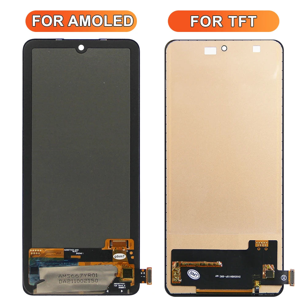6.67'' AMOLED For Xiaomi Redmi Note 12 Pro 4G LCD Display Touch Screen With Frame Digitizer Assembly 2209116AG 2209116AG Screen
