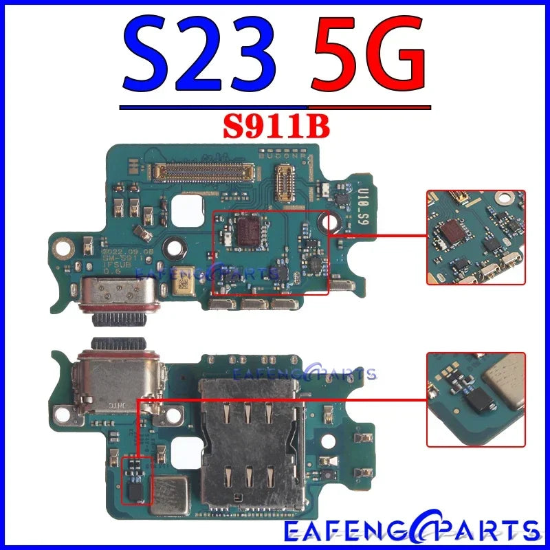 Placa Módulo Puerto Carga USB Dock para Samsung Galaxy S22/S23 Plus/Ultra (S901/S906/S908/S911/S916/S918 B/U/N)