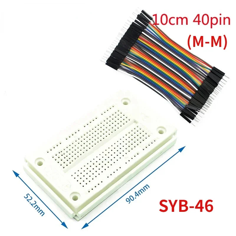 Breadboard Jumper Wire Dupont Line Kit MB102 ZY-204 400 Tie Points Solderless PCB Breadboard DIY Mini Test Protoboard Kits
