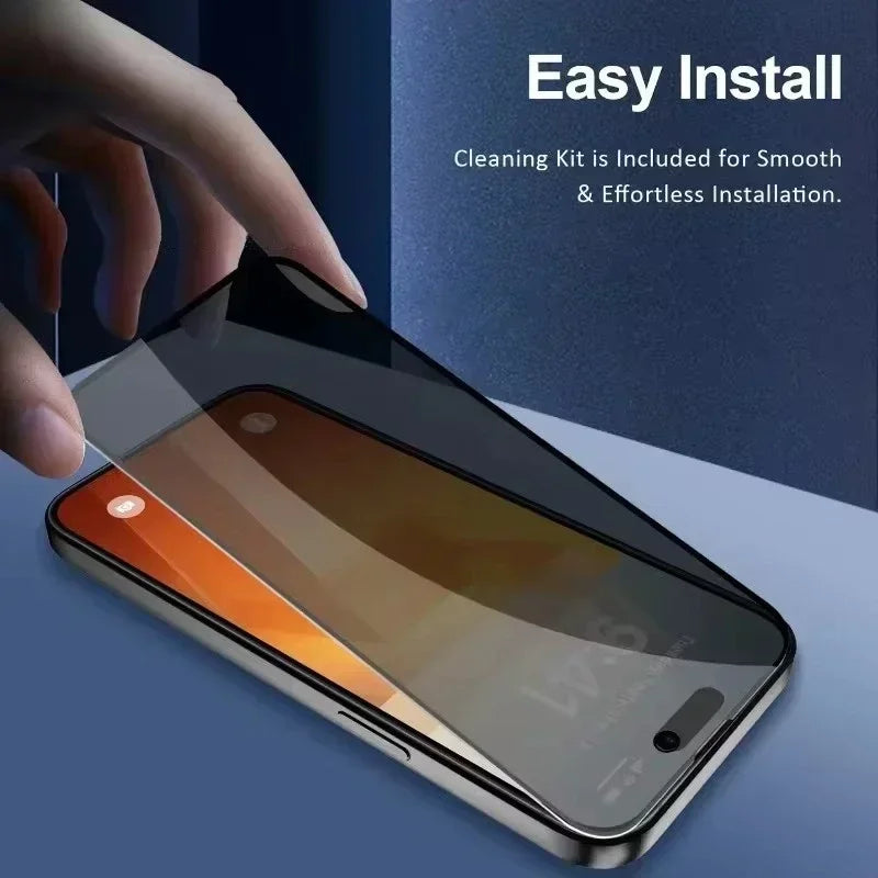 Protector Pantalla Privacidad Anti-Espía Cobertura Completa 8K para iPhone 11-16 Pro Max/Mini/XR/X/XS (5 Unidades)