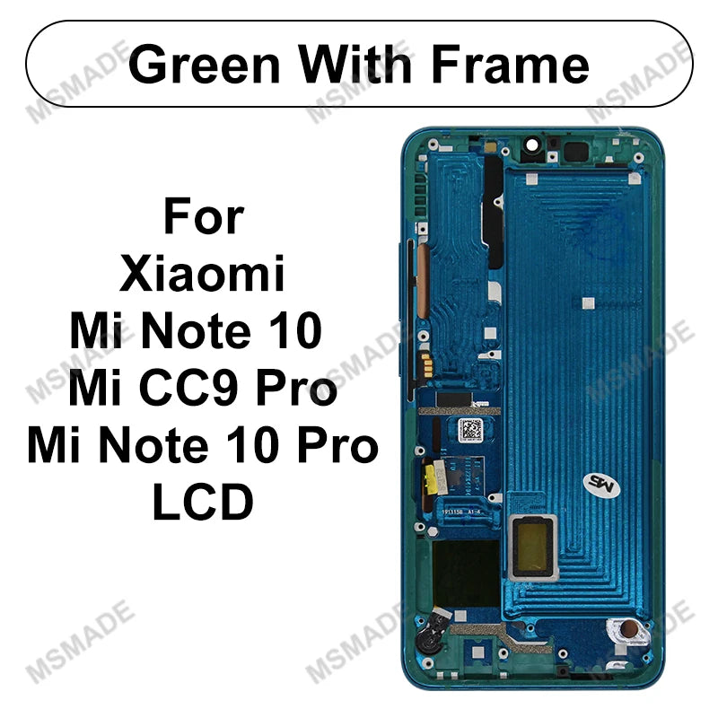 6.47" AMOLED For Xiaomi Note 10 LCD Display Touch Screen Assembly For Xiaomi CC9 Pro Display MI Note 10 Pro Replacement Parts