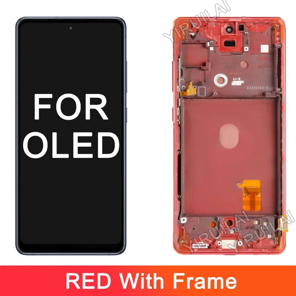 OLED para Samsung Galaxy S20 FE G780F pantalla LCD Digitalizador de pantalla táctil con marco para Samsung S20 FE 5G G781B reemplazo LCD