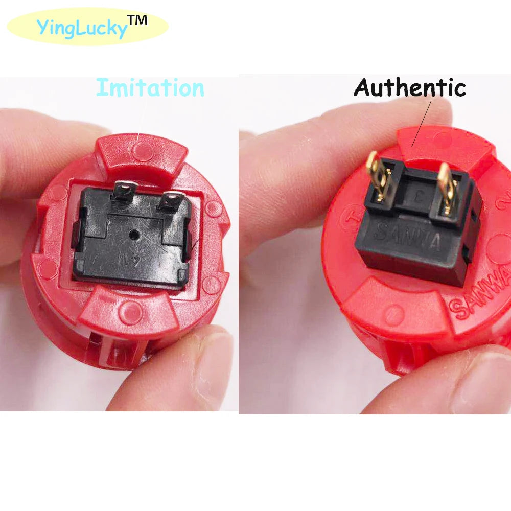 Botón Pulsador Arcade Sanwa OBSF-30 / OBSF-24 (24mm/30mm) Switch Reemplazo Nintendo/MAME/Raspberry Pi (1 Unidad)