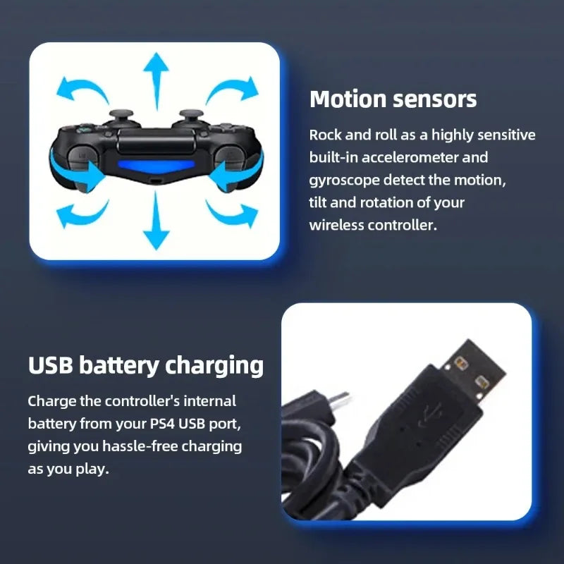 Mando Joystick Inalámbrico Bluetooth para PS4 Slim/Pro/PC/iOS/Android (Doble Vibración)