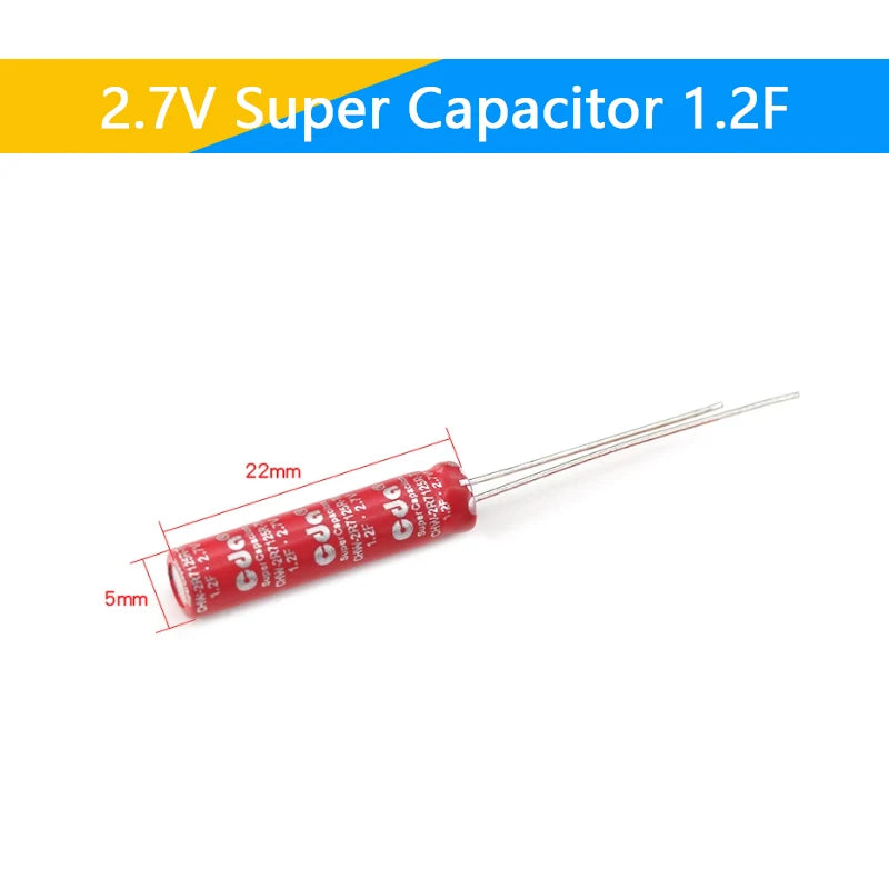 Supercapacitores Farad 2.7V - Varios Valores (0.5F a 60F)