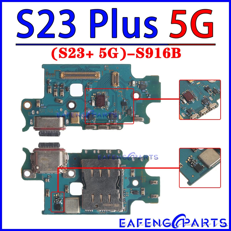 Placa Módulo Puerto Carga USB Dock para Samsung Galaxy S22/S23 Plus/Ultra (S901/S906/S908/S911/S916/S918 B/U/N)