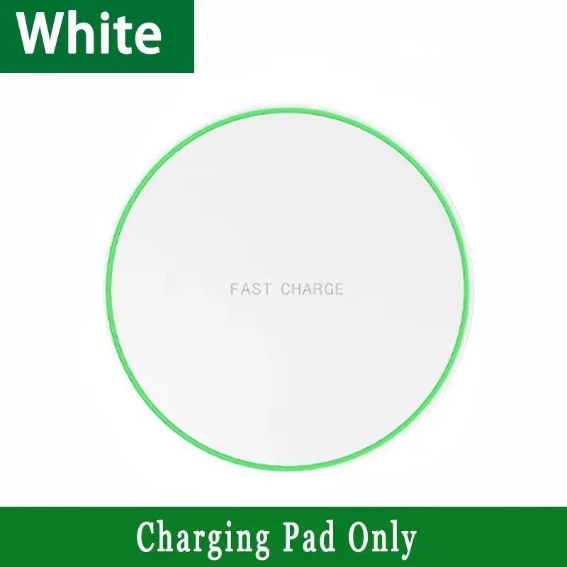 Cargador Inalámbrico Rápido Inducción para iPhone X/XR/XS Max/Mini / 12/13/15/16 Pro / Samsung S8-S10/S21/S22/Note (2025)