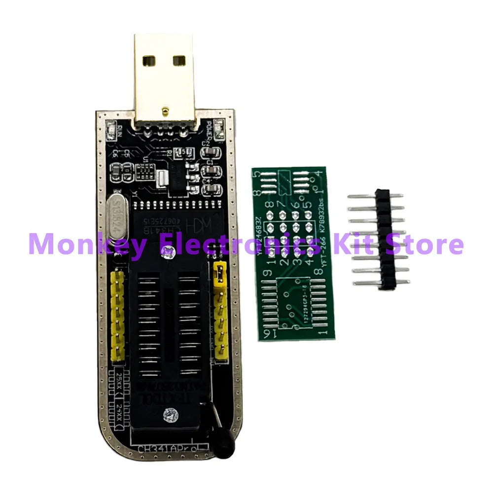 Kit Programador USB CH341A EEPROM/Flash/BIOS con Clip SOIC8 y Adaptador 1.8V + ZIF Socket