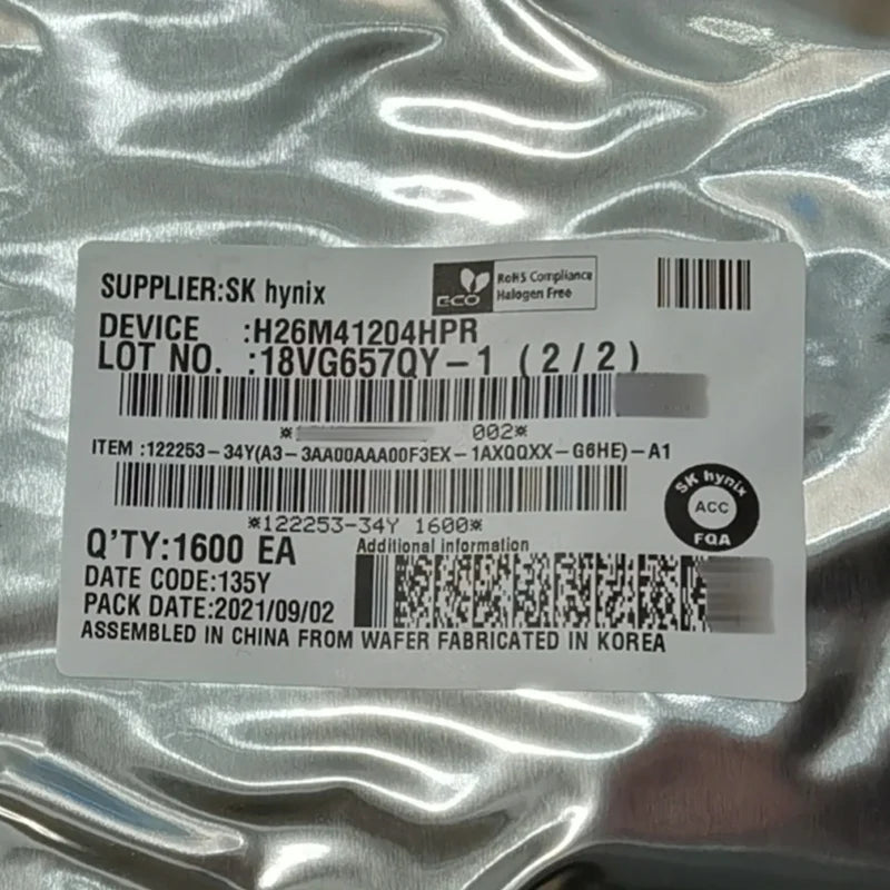 Chip Memoria eMMC 5.1 H26M41204HPR (BGA-153) (Nuevo Original) (Nota: Duplicado lote anterior)