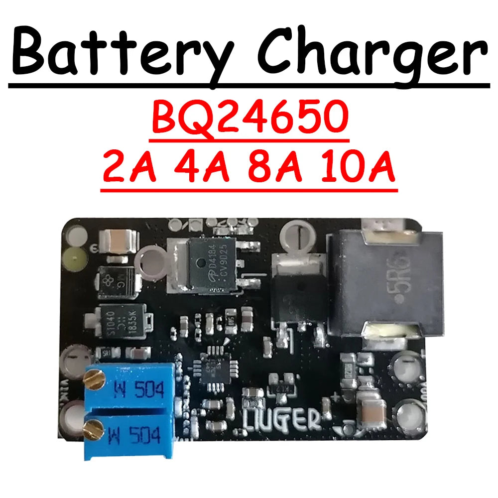 2A 4A 8A 10A BQ24650 MPPT Solar Charger Controller 12V 24V Lithium Battery Li-Ion LiFePO4 Lead Acid Charging Buck Adjustable 4S